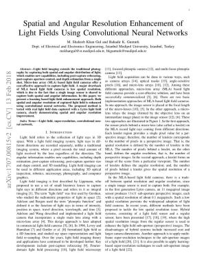 Spatial and Angular Resolution Enhancement of Light Fields Using Convolutional Neural Networks M
