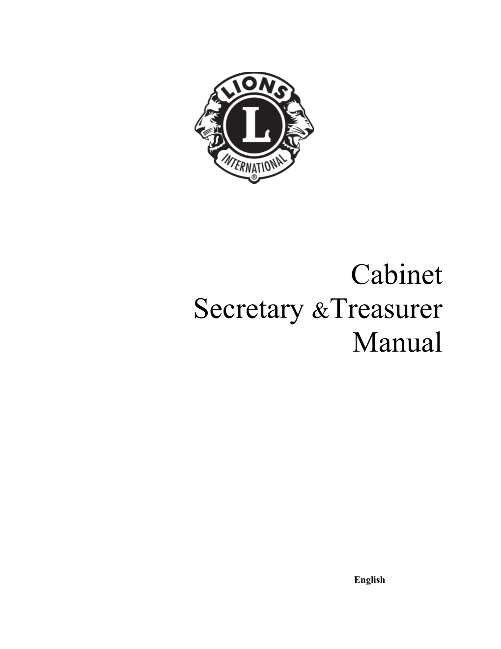 Cabinet Secretary &Treasurer Manual