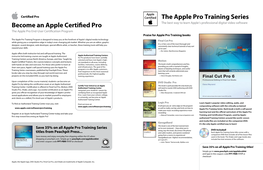 The Apple Pro Training Series Become an Apple Certified