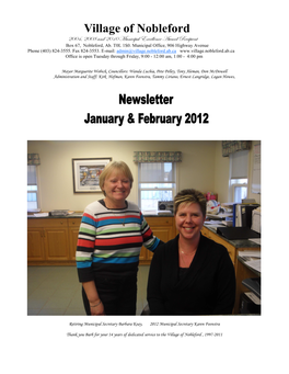 January 2012 Newsletter