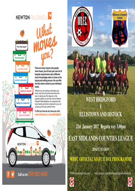 Full Match Day Programme Ellistown