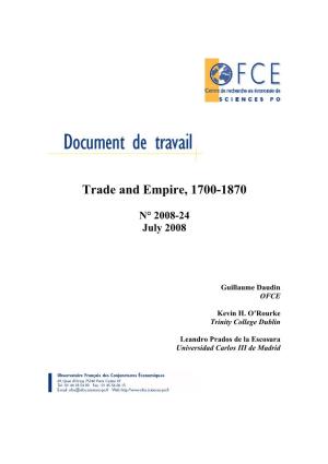 Trade and Empire, 1700-1870