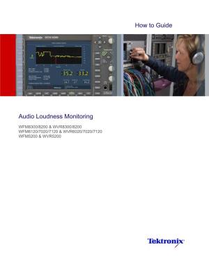 Audio Loudness Monitoring How-To Guide