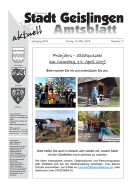 Amtsblatt Geislingen KW11