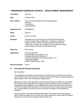 Land to North East of Hardwick Bank Road Report.Pdf