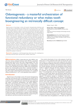 A Masterful Orchestration of Functional Redundancy Or What Makes Tooth Bioengineering an Intrinsically Difficult Concept