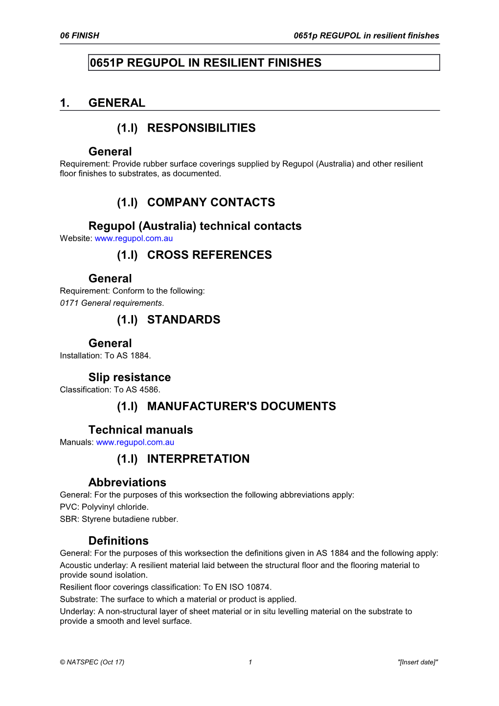 NATSPEC Template File s5