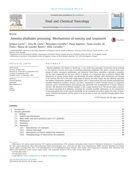 Amanita Phalloides Poisoning: Mechanisms of Toxicity and Treatment