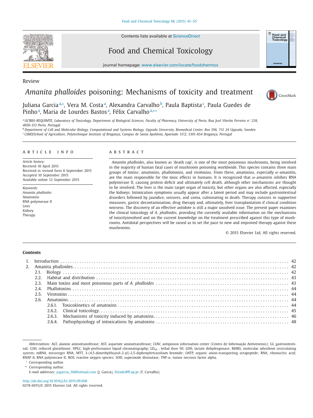 Amanita Phalloides Poisoning: Mechanisms Of Toxicity And Treatment ...