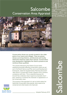 Salcombe Conservation Area Appraisal Adopted 2010
