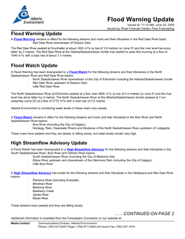 050623 1115 Flood Warning for Southern Alberta Noncore