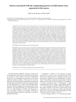 Insects Associated with the Composting Process of Solid Urban