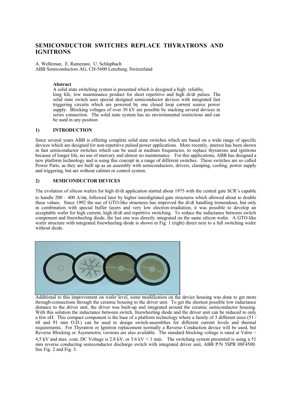 Semiconductor Switches Replace Thyratrons and Ignitrons