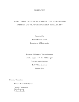 Dissertation Discrete-Time Topological Dynamics