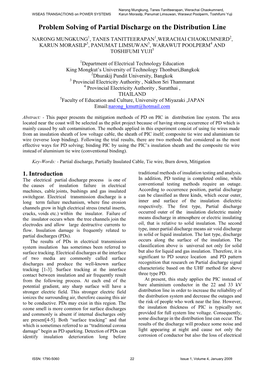 Problem Solving of Partial Discharge on the Distribution Line