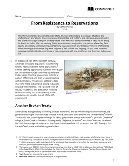 From Resistance to Reservations by Ushistory.Org 2016