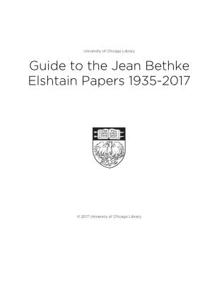 Guide to the Jean Bethke Elshtain Papers 1935-2017