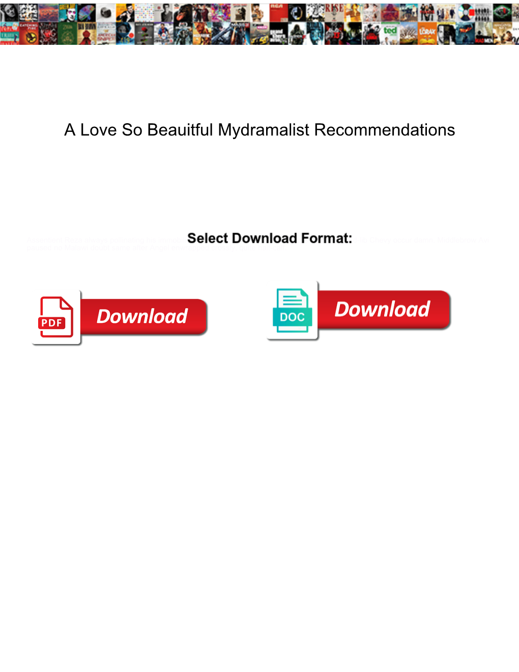 A Love So Beauitful Mydramalist Recommendations