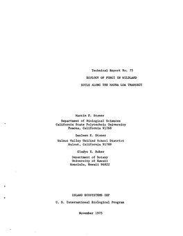 Ecology of Fungi in Wildland Soils Along the Mauna Loa Transect