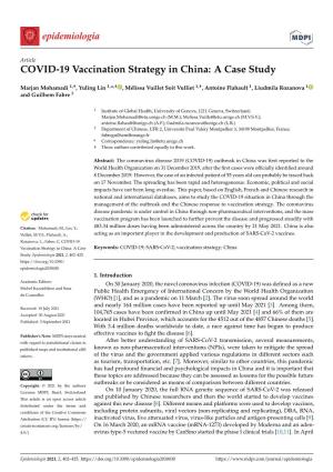 COVID-19 Vaccination Strategy in China: a Case Study