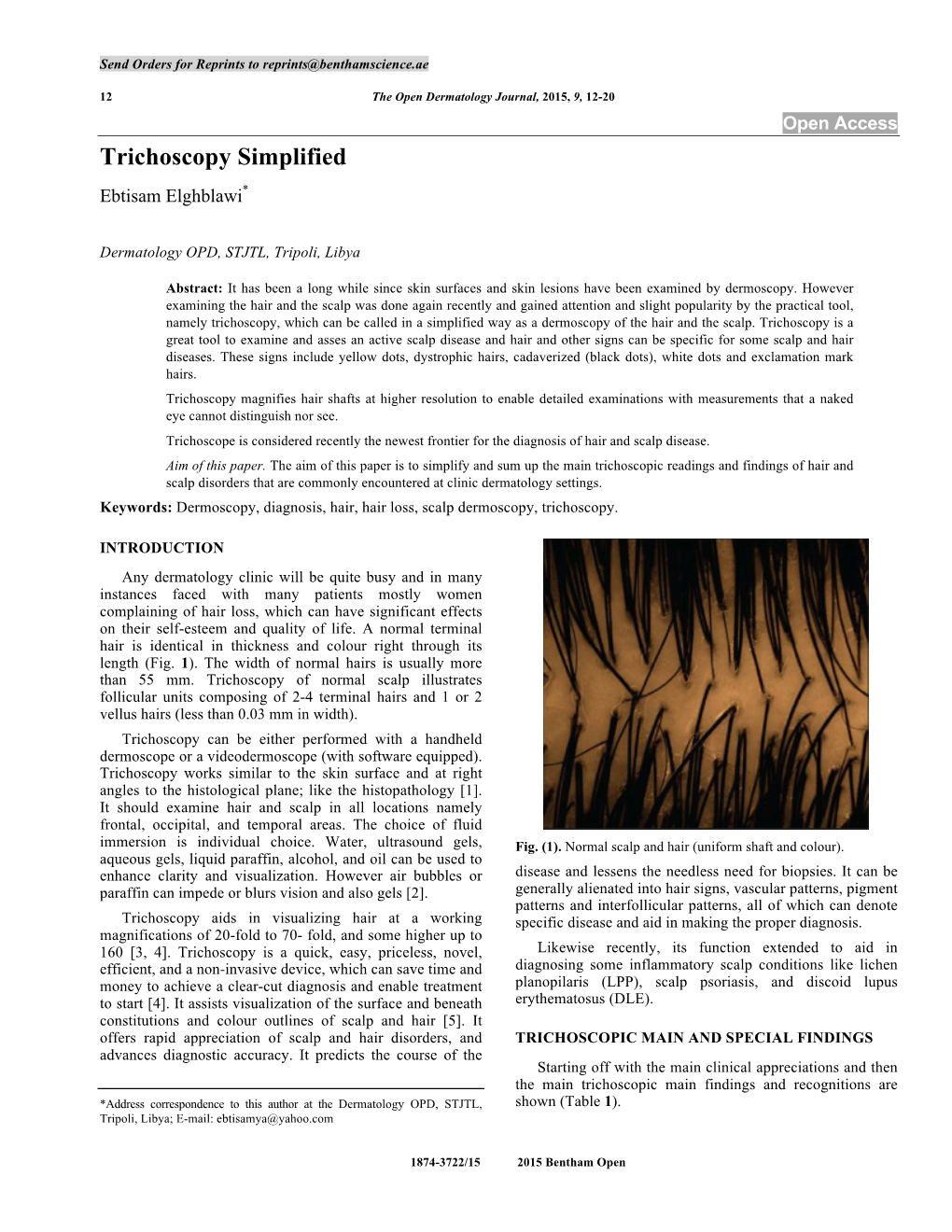 Trichoscopy Simplified Ebtisam Elghblawi*