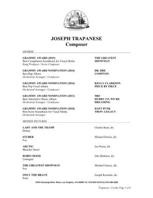 JOSEPH TRAPANESE Composer