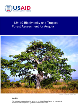 118/119 Biodiversity and Tropical Forest Assessment for Angola