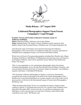 Media Release - 23Rd August 2010