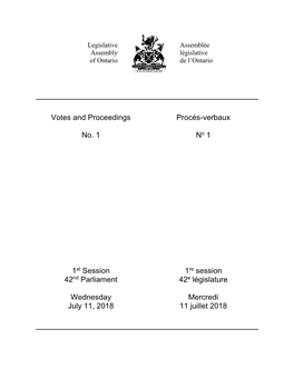 Votes & Proceedings