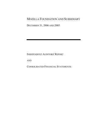 2006 Audited Financial Statement for the Mozilla Foundation