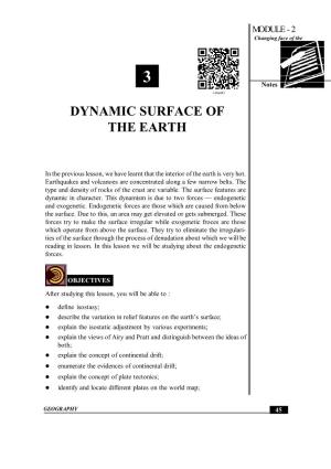 Dynamic Surface of the Earth