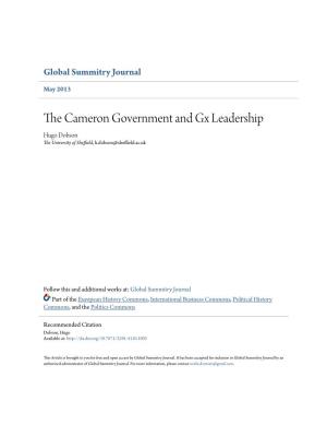The Cameron Government and Gx Leadership