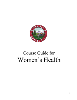 Women's Health Course Guide