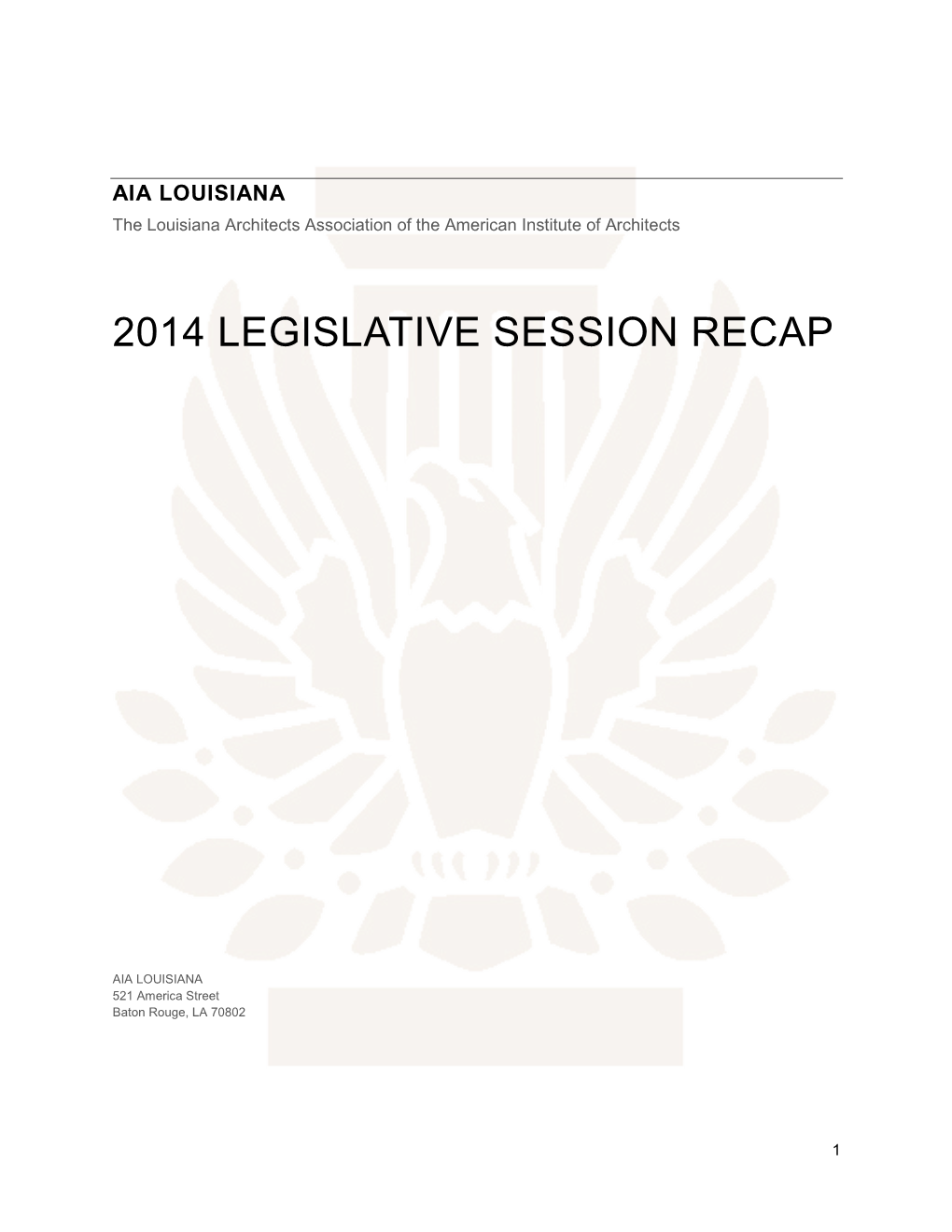 2014 Legislative Session Recap