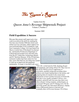 Queen Anne's Revenge Shipwreck Project Volume 5, Number 2