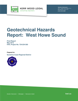 Geotechnical Hazards Report: West Howe Sound