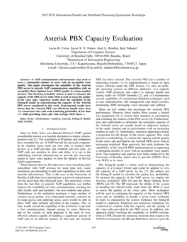 Asterisk PBX Capacity Evaluation