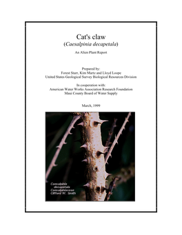Cat's Claw (Caesalpinia Decapetala)