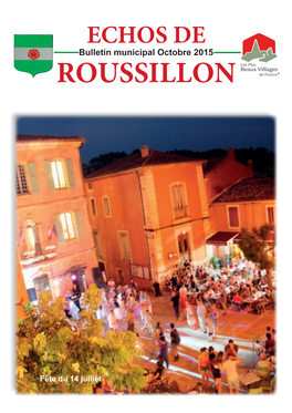 ECHOS DE Bulletin Municipal Octobre 2015 ROUSSILLON