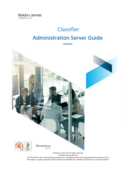 Classifier Administration Server Guide UM644001