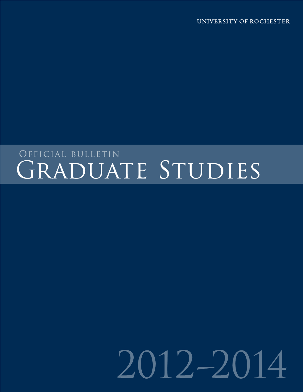 Official Bulletin Graduate Studies