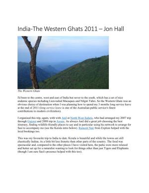 India -The Western Ghats 2011 – Jon Hall