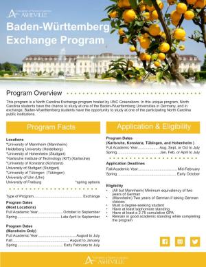 Baden-Württemberg Exchange Program