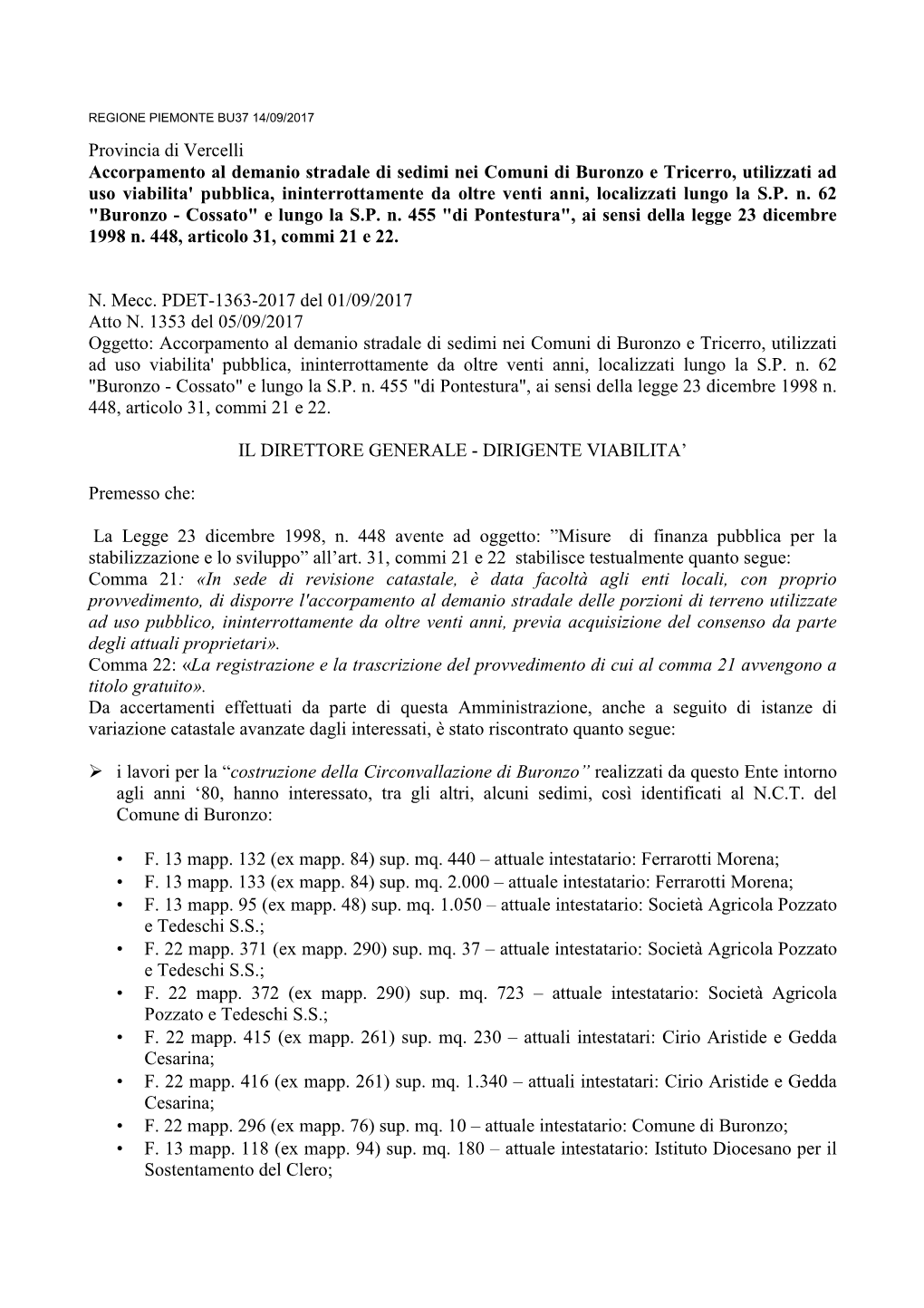 Aa Aa Provincia Di Vercelli 2017-09-05 60280 Pdf