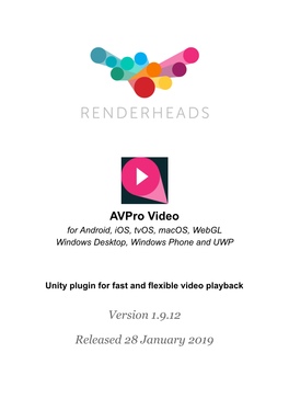 Avpro Video Version 1.9.12 Released 28