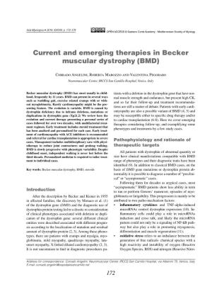 Current and Emerging Therapies in Becker Muscular Dystrophy (BMD)
