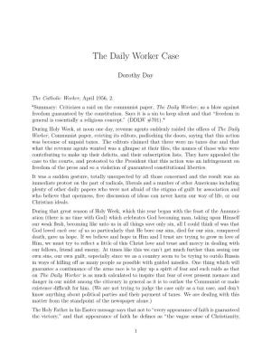 The Daily Worker Case