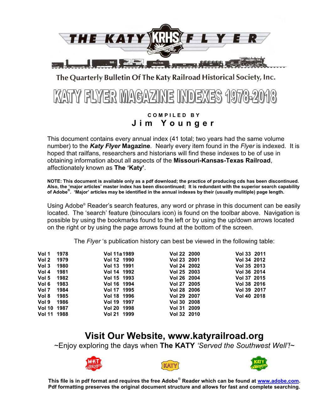 Visit Our Website, ~Enjoy Exploring the Days When the KATY ‘Served the Southwest Well’!~