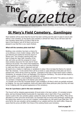 St Mary's Field Cemetery, Gamlingay