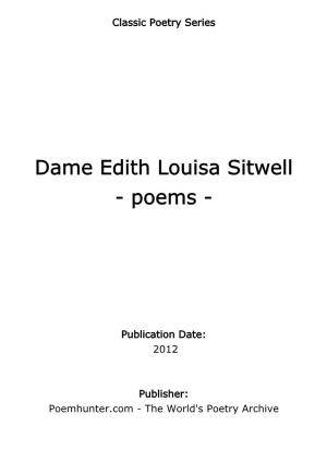Dame Edith Louisa Sitwell - Poems